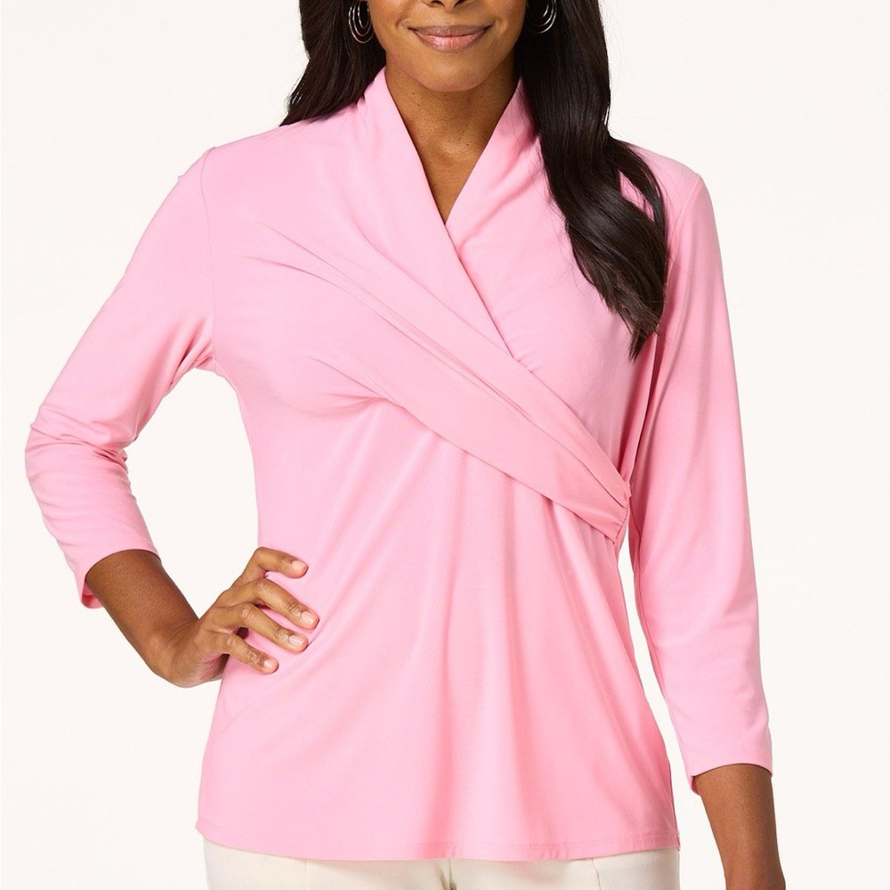 Marilyn Monroe Large Pink Wrap-Style Top L Blouse